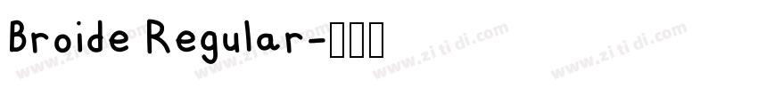 Broide Regular字体转换